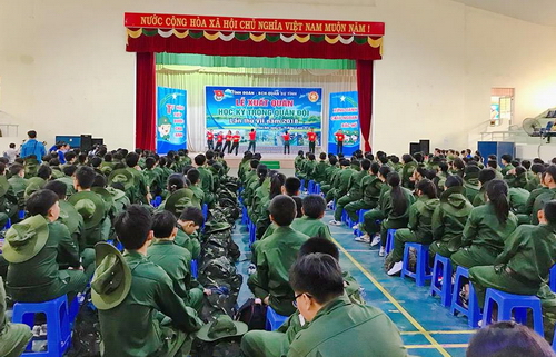 Học kỳ quân đội năm 2018 có 246 đoàn viên, thanh thiếu niên tham gia